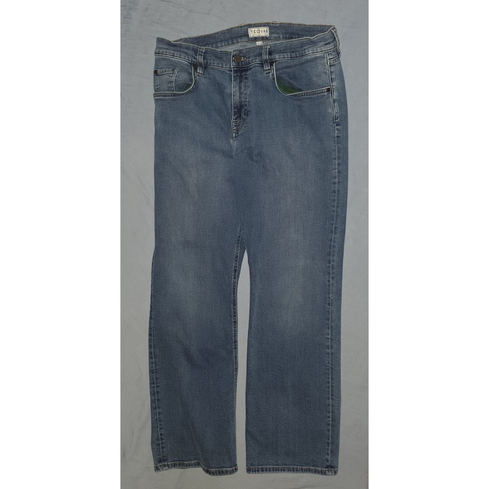 Tecovas Jeans Mens 36x30 Fits (34x30) Blue Standard Jean Medium Wash Stretch